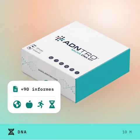 Caja del kit de saliva de ADNTRO, kit Basic: orígenes, nutrición, deporte y longevidad